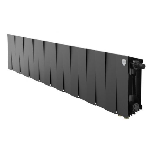 Радиатор биметаллический Royal Thermo PianoForte 200 Noir Sable 18 секций, нижнее подключение VDR