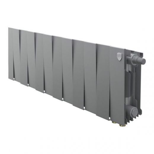 Радиатор биметаллический Royal Thermo PianoForte 200 Silver Satin 12 секций, нижнее подключение VDR