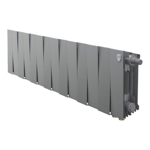 Радиатор биметаллический Royal Thermo PianoForte 200 Silver Satin 14 секций, нижнее подключение VDR
