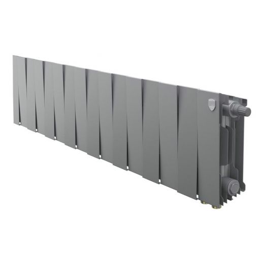 Радиатор биметаллический Royal Thermo PianoForte 200 Silver Satin 16 секций, нижнее подключение VDR