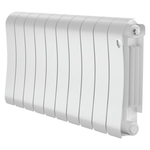 Радиатор биметаллический Royal Thermo Infinity 300 Bianco Traffico 10 секций, боковое подключение
