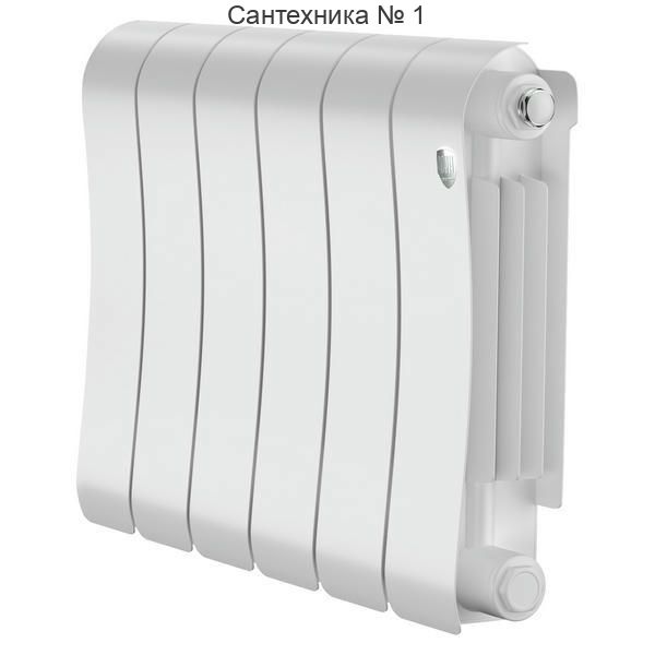 Радиатор биметаллический Royal Thermo Infinity 300 Bianco Traffico 6 секций, боковое подключение