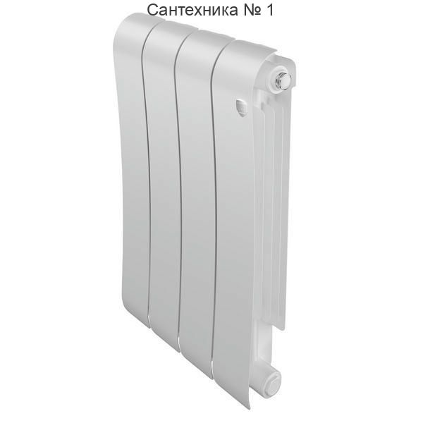 Радиатор биметаллический Royal Thermo Infinity 500 Bianco Traffico 4 секции, боковое подключение