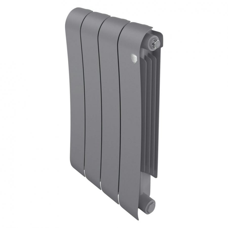Радиатор биметаллический Royal Thermo Infinity 500 Silver Satin 4 секции, боковое подключение