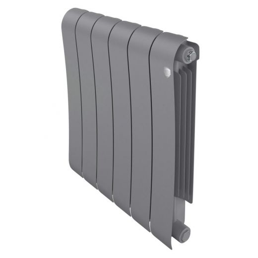 Радиатор биметаллический Royal Thermo Infinity 500 Silver Satin 6 секций, боковое подключение