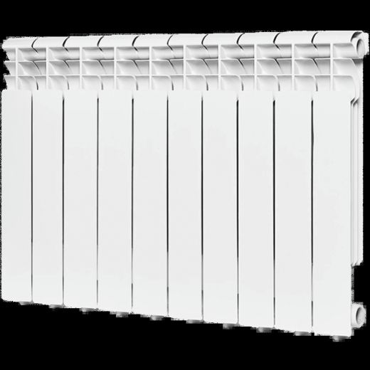 Радиатор алюминиевый секционный Profi 500 10 секции, боковое подключение Ral 9016 ROMMER