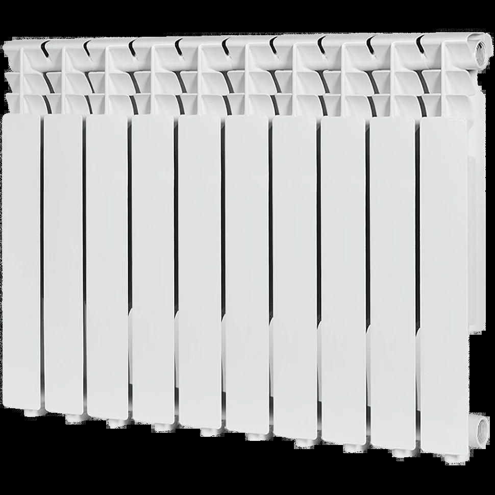 Радиатор алюминиевый секционный Optima 500 10 секций, боковое подключение Ral 9016 ROMMER