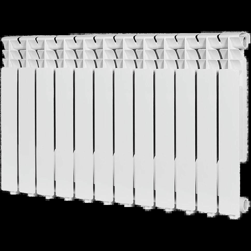 Радиатор алюминиевый секционный Optima 500 12 секций, боковое подключение Ral 9016 ROMMER