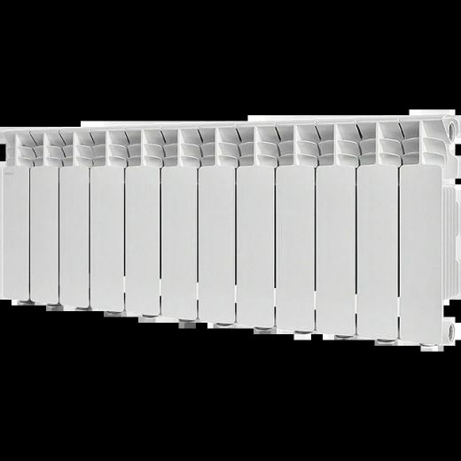 Радиатор алюминиевый GAMMA 350 12 секций, боковое подключение, белый STOUT