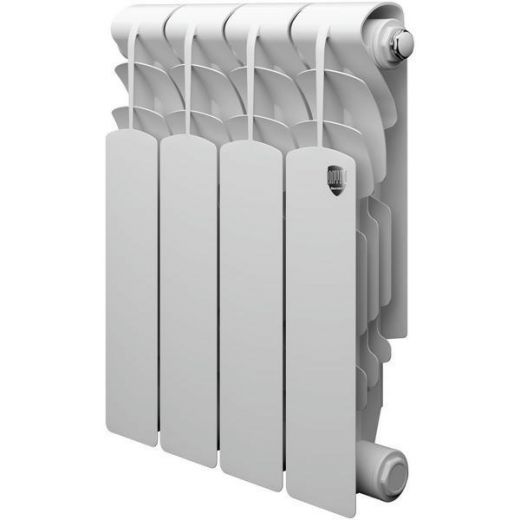 Радиатор алюминиевый Royal Thermo Revolution 350 4 секции, боковое подключение, белый