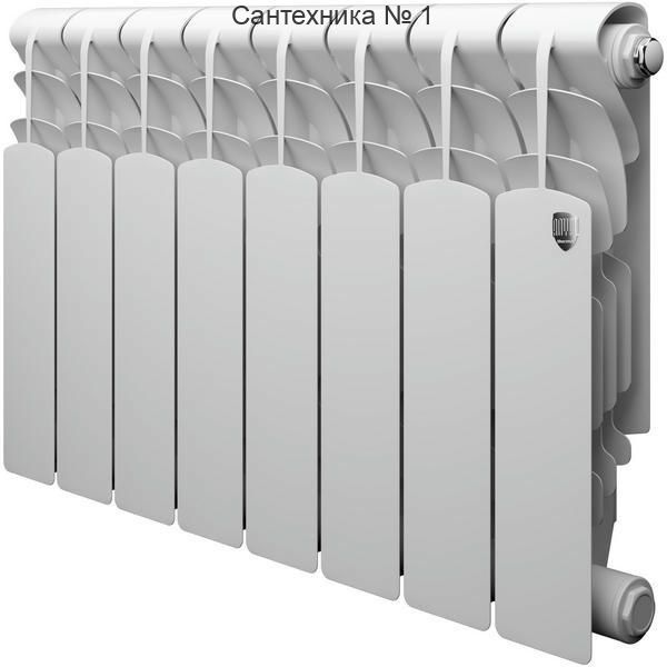 Радиатор алюминиевый Royal Thermo Revolution 350 8 секций, боковое подключение, белый