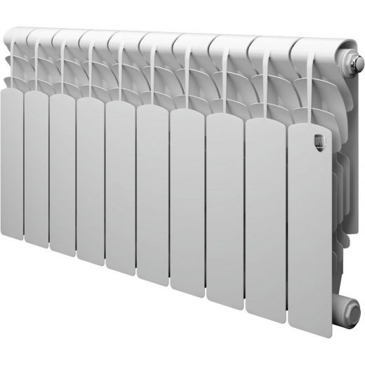 Радиатор алюминиевый Royal Thermo Revolution 350 10 секций, боковое подключение, белый
