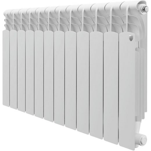Радиатор алюминиевый Royal Thermo Revolution 500 2.0 12 секций, боковое подключение, белый