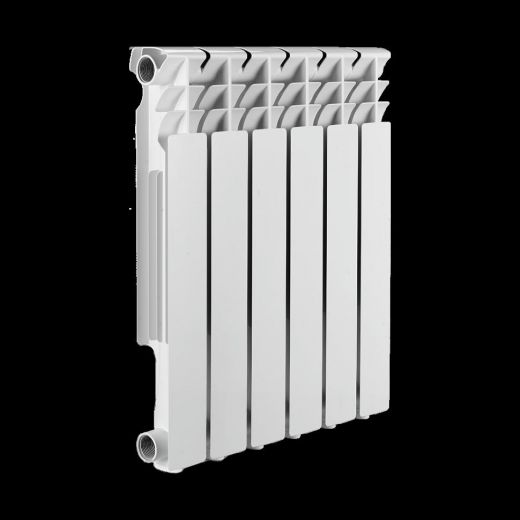 Радиатор алюминиевый секционный SMART Install Easy One 500 6 секций, боковое подключение Ral 9016
