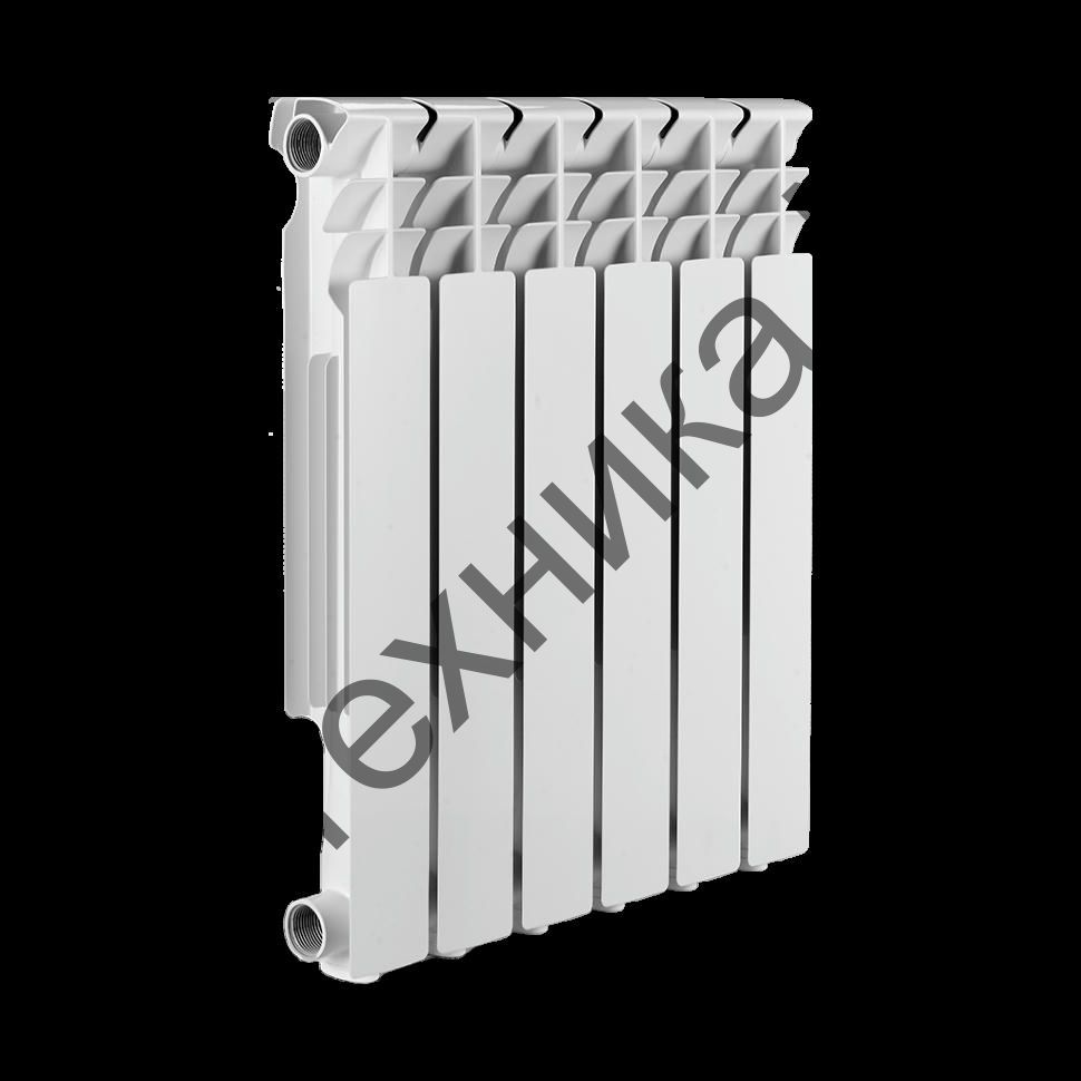 Радиатор алюминиевый секционный SMART Install Easy One 500 6 секций, боковое подключение Ral 9016