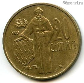 Монако 20 сантимов 1962