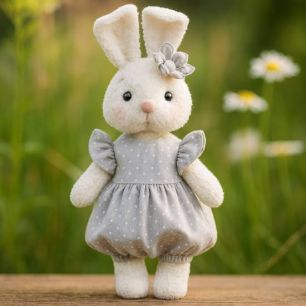 Набор для пошива "Большая Зайка Лола в сером комбинезоне"