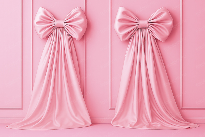 Фон стена "Bows pink wall"