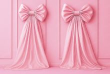 Фон стена "Bows pink wall"