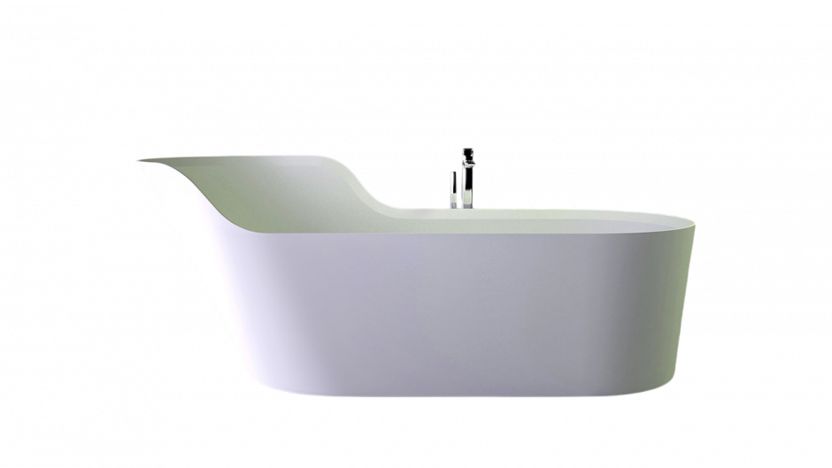 Ванна из искусственного камня Knief Glow 0600-060-01 182х82х70/50 асимметричная