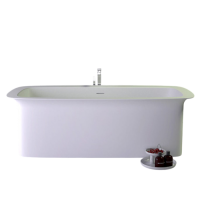 Отдельностоящая ванна Knief Glam С 2 отверстиями под смеситель 170х80x55 см схема 1