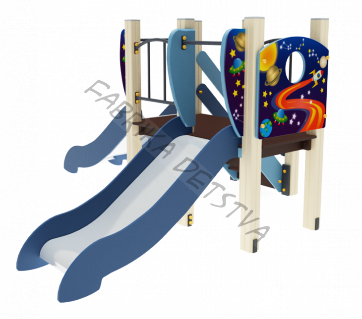 Горка Малыш двойная 750                                           2860х2730х1500	-	ИО 06-402