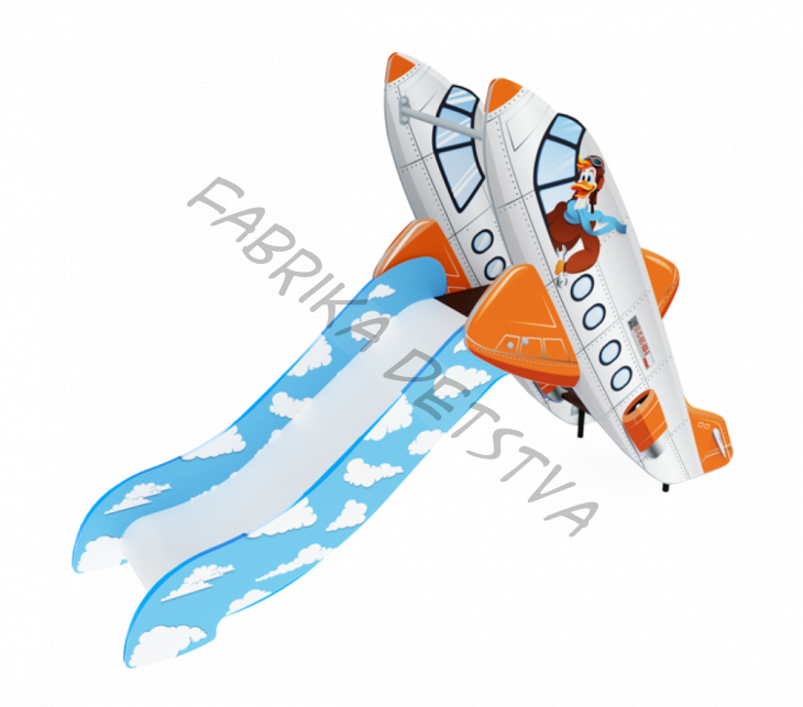 Горка Самолетик 750       2460х570х1570 - ИО 06-412