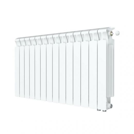 Радиатор биметаллический RIFAR MONOLIT VENTIL 500 14 секций, нижнее правое подключение (белый RAL 9016)