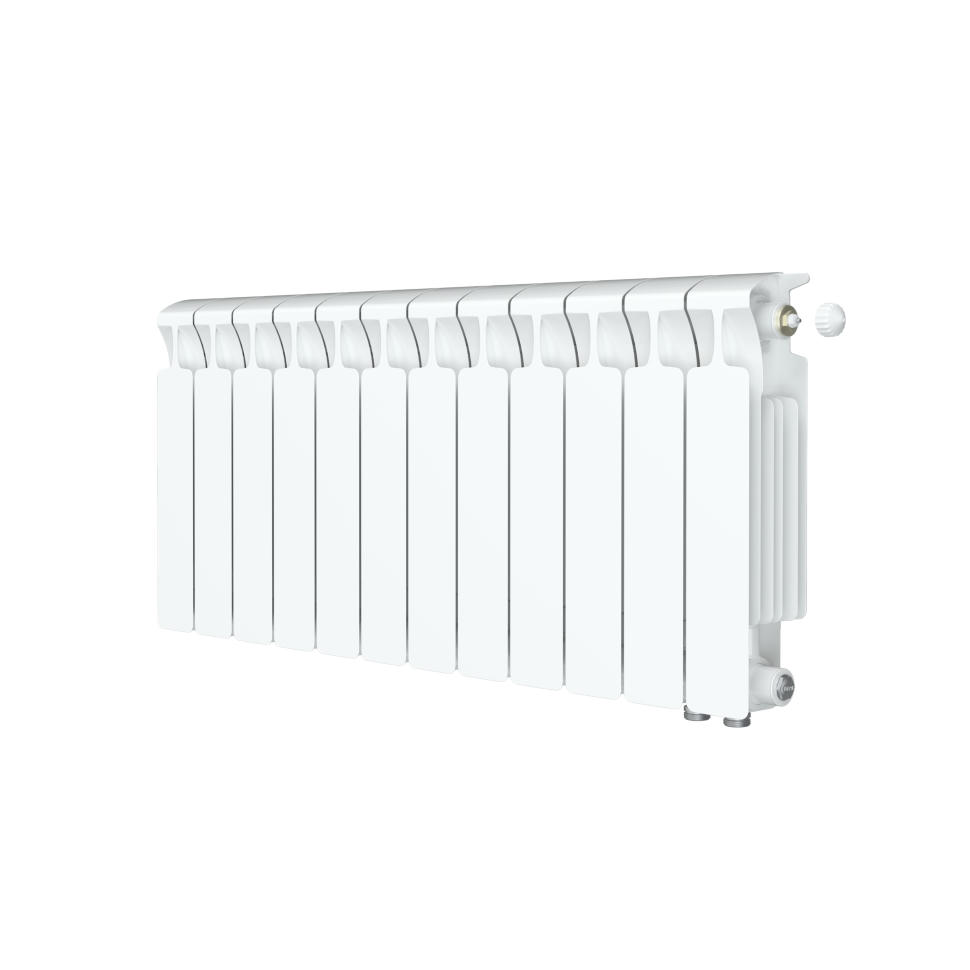 Радиатор биметаллический RIFAR MONOLIT VENTIL 300 12 секций, нижнее правое подключение (белый RAL 9016)