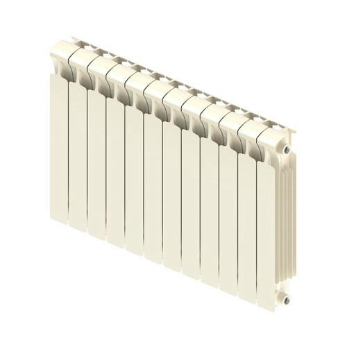 Радиатор биметаллический RIFAR MONOLIT 500 12 секций, боковое подключение (айвори)