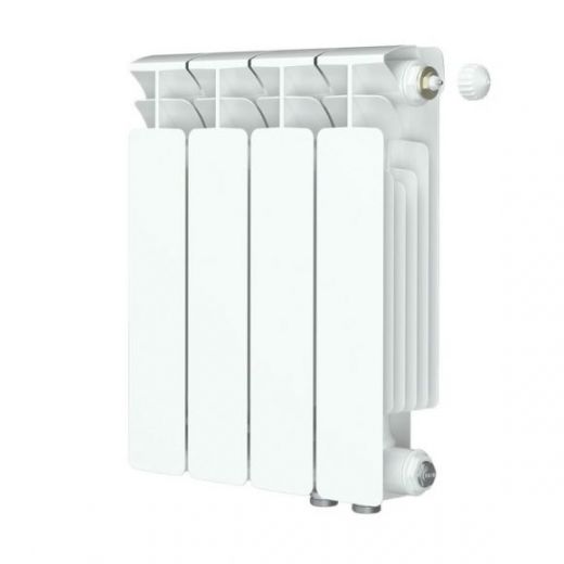 Радиатор биметаллический RIFAR BASE VENTIL 350 4 секции, нижнее правое подключение (белый RAL 9016)