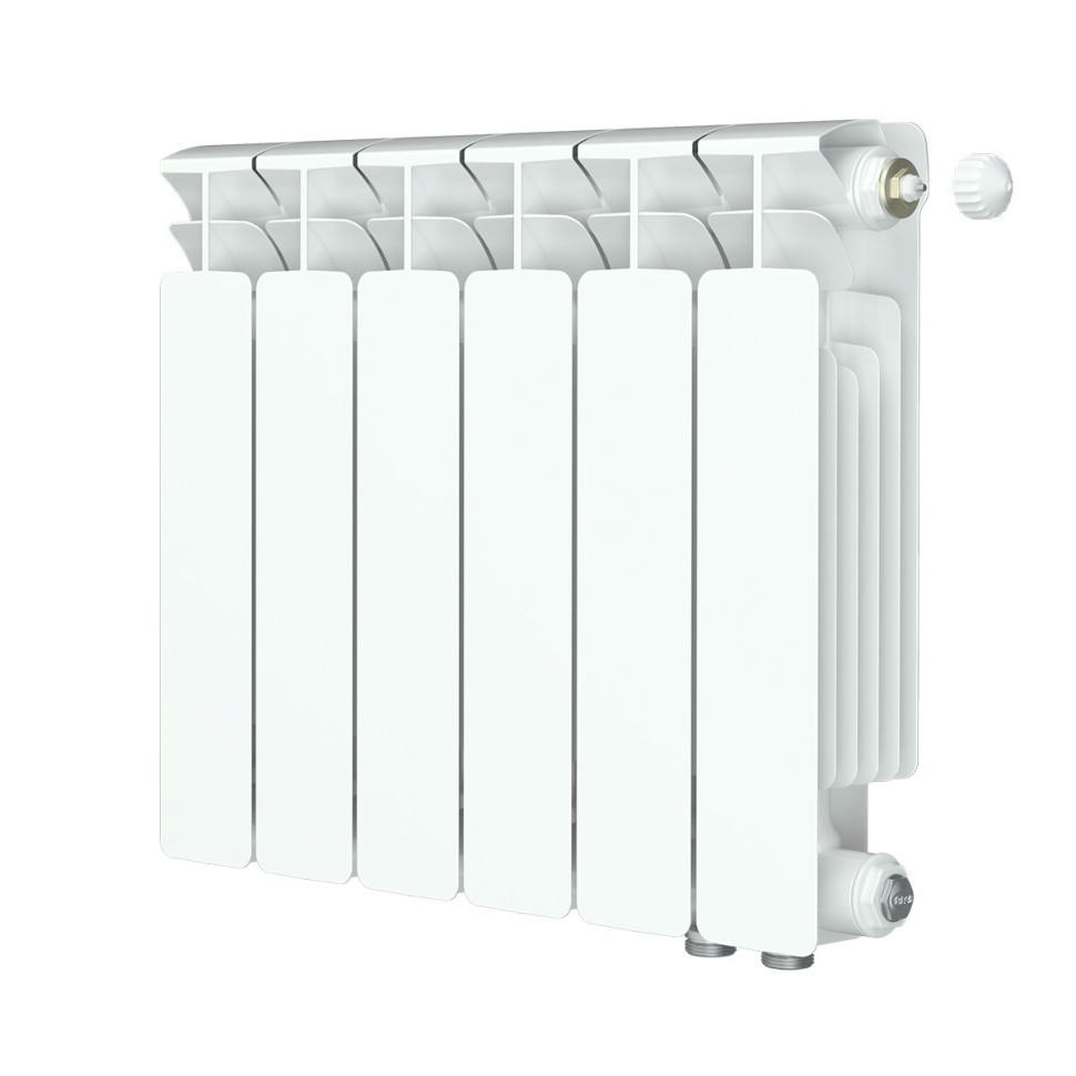 Радиатор биметаллический RIFAR BASE VENTIL 350 6 секций, нижнее правое подключение (белый RAL 9016)