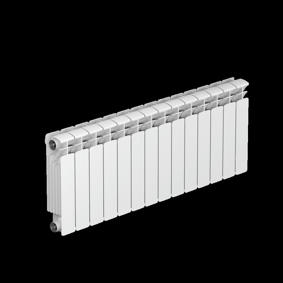 Радиатор биметаллический RIFAR BASE 350 14 секций, боковое подключение (белый RAL 9016)