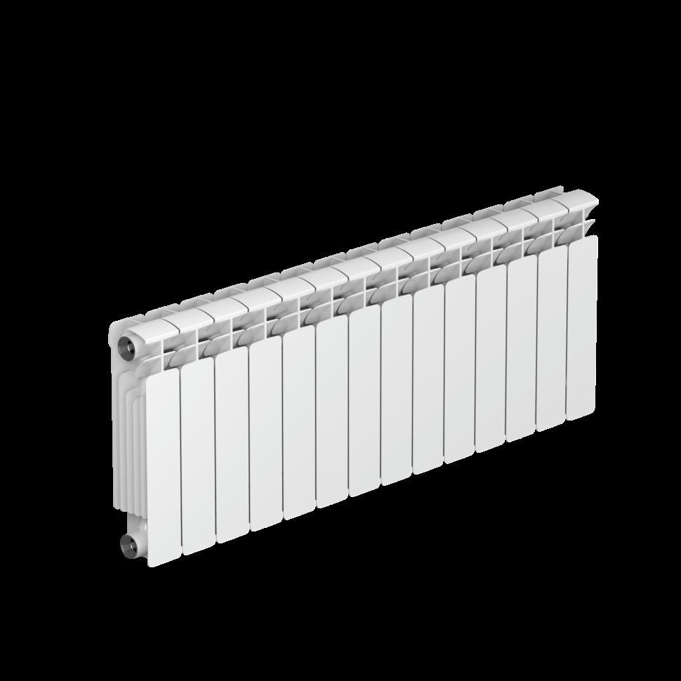 Радиатор биметаллический RIFAR BASE 350 14 секций, боковое подключение (белый RAL 9016)