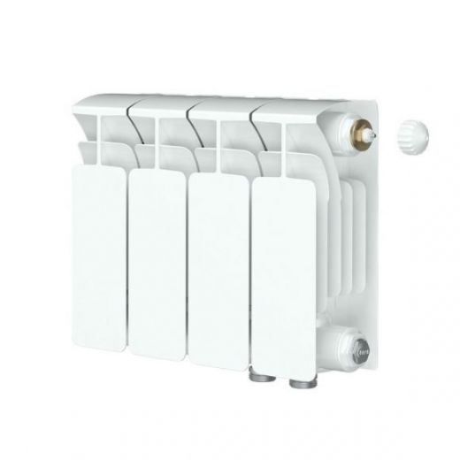 Радиатор биметаллический RIFAR BASE VENTIL 200 4 секции, нижнее правое подключение (белый RAL 9016)