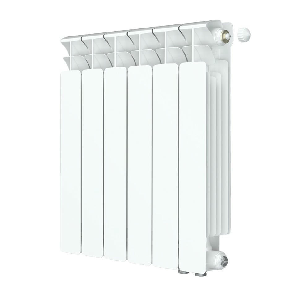Радиатор биметаллический RIFAR BASE VENTIL 500 6 секций, нижнее правое подключение (белый RAL 9016)
