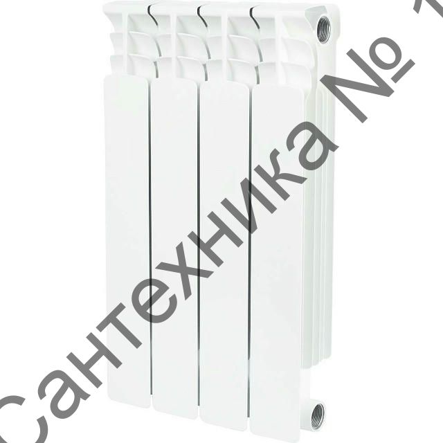 Радиатор биметаллический секционный Space 500 4 секции, боковое подключение STOUT