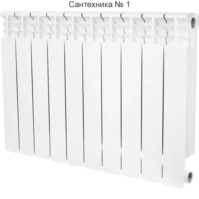 Радиатор биметаллический секционный Space 500 10 секций, боковое подключение STOUT