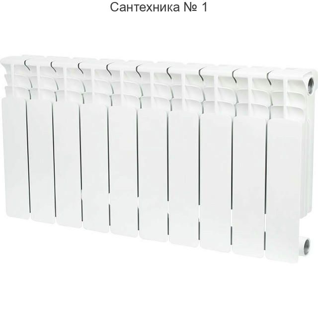 Радиатор биметаллический секционный Space 350 10 секций, боковое подключение STOUT