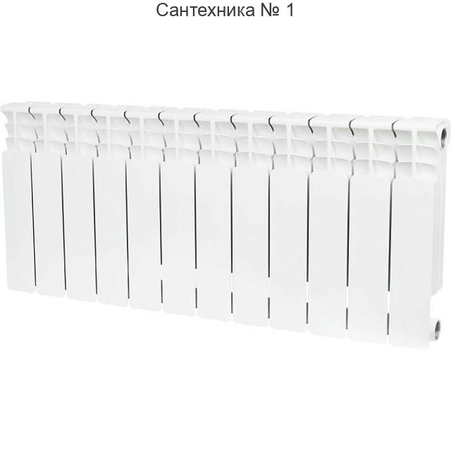 Радиатор биметаллический секционный Space 350 12 секций, боковое подключение STOUT