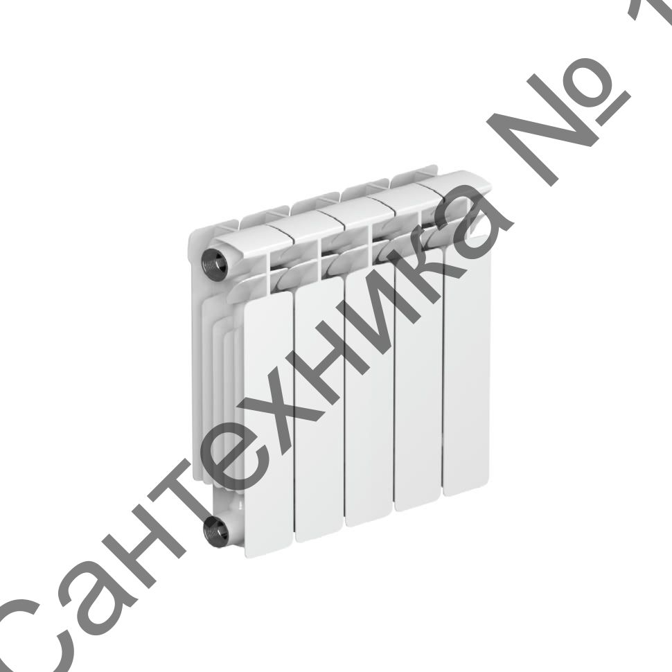 Радиатор биметаллический RIFAR BASE 350 5 секций, боковое подключение (белый RAL 9016)