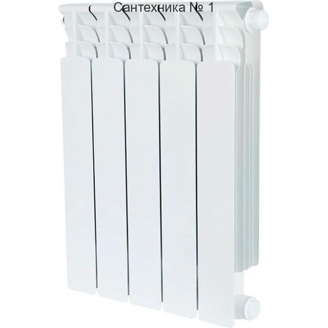 Радиатор биметаллический секционный Space Ventil 500 5 секций, нижнее правое подключение Ral 9016 STOUT