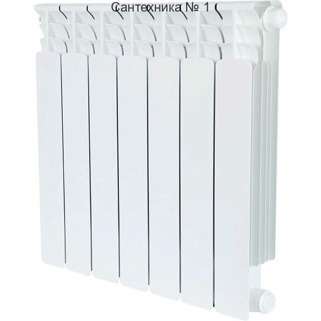 Радиатор биметаллический секционный Space Ventil 500 7 секций, нижнее правое подключение Ral 9016 STOUT