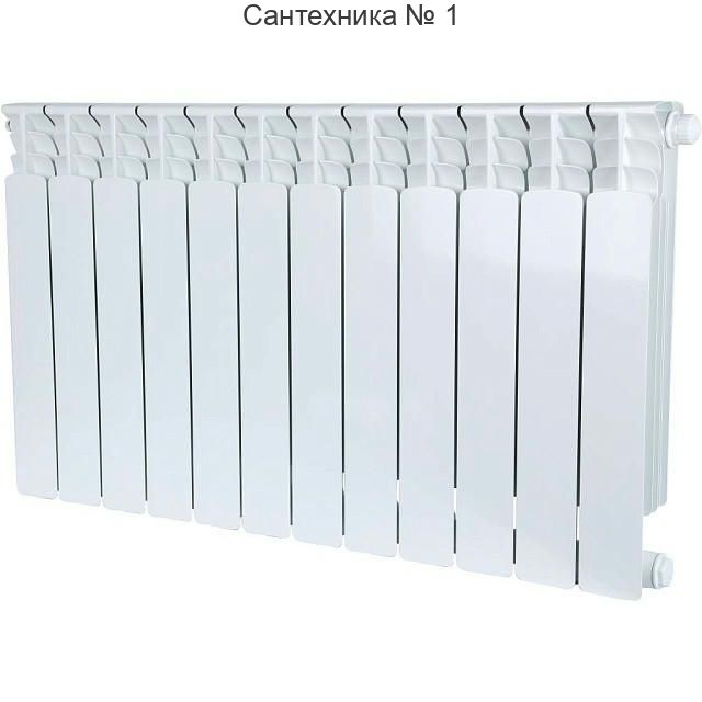 Радиатор биметаллический секционный Space Ventil 500 11 секций, нижнее правое подключение Ral 9016 STOUT