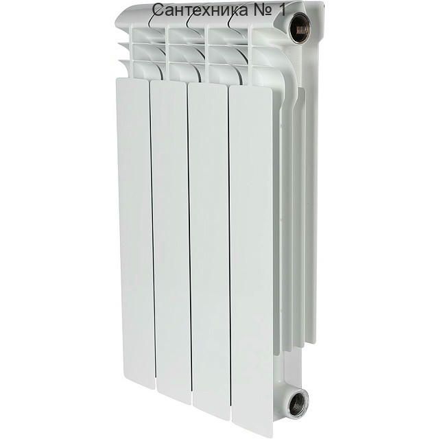 Радиатор биметаллический секционный VEGA 500 BM 4 секции, боковое подключение Ral 9016 STOUT