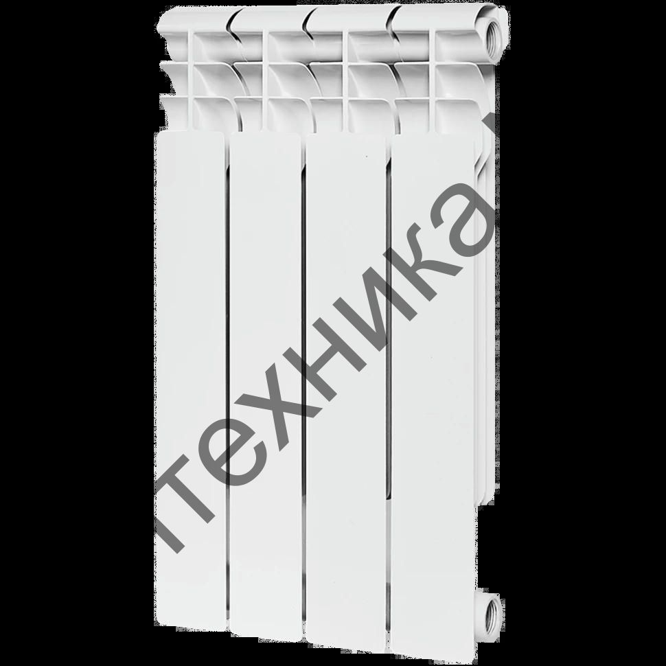 Радиатор биметаллический секционный Profi BM 500 4 секции, боковое подключение Ral 9016 ROMMER