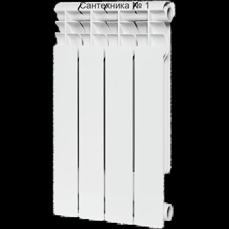 Радиатор биметаллический секционный Profi BM 500 4 секции, боковое подключение Ral 9016 ROMMER