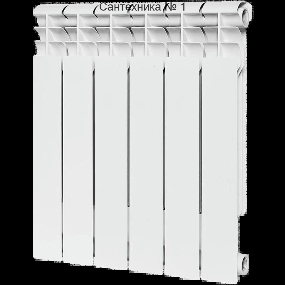 Радиатор биметаллический секционный Profi BM 500 6 секции, боковое подключение Ral 9016 ROMMER
