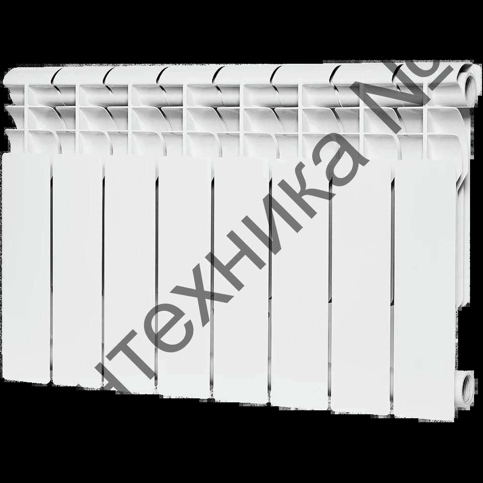 Радиатор биметаллический секционный Profi BM 350 8 секций, боковое подключение Ral 9016 ROMMER