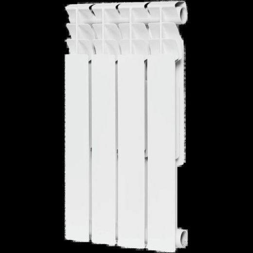 Радиатор биметаллический секционный Optima BM 500 4 секций, боковое подключение Ral 9016 ROMMER